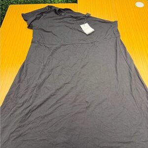 Womens Who What Wear One Sleeve Flared Bottom Dress Size 4X New Black